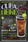 schilderkreis24 - Blechschilder Cocktail Rezept Cuba Libre Deko Metallschild Schild für alle Bar Theke oder Pub Besitzer Geschenk zum Geburtstag oder Weihnachten 20x30 cm