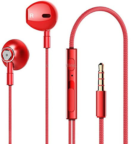 Lenovo HF140 Auricolari cablati con microfono - Rosso