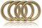O - Ring aus Stahl, 4er Set, DIY Hunde-Leine/Hunde-Halsband, nichtrostend, Ideal mit Paracord 550, geschweißt, Farbe: Gold
