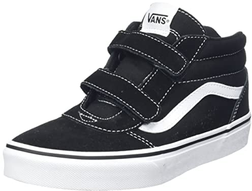 Vans Unisex Jungen Ward Mid V Sneaker, (Suede/Canvas) Black/White, 30 EU