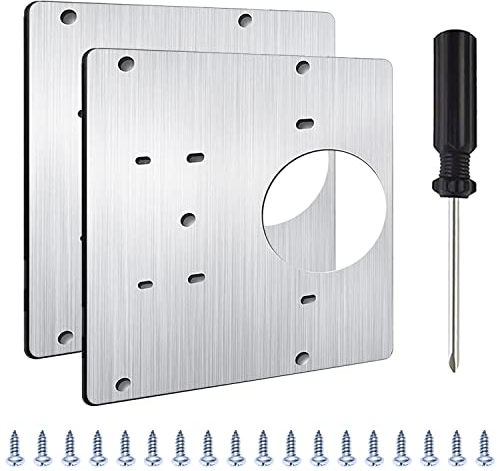 GIAK 2pcs Scharnier Reparaturplatte Türscharnier Aufschraubscharnier Scharnier Reparatur Set für Schrank Möbel Schublade Fenster Edelstahlplatte Reparaturzubehör Mit 1PCS Schraubendreher