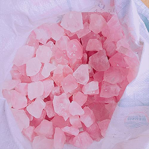500g natürliche rosa Kristallpartikel Kristall Kies Rock Rohedelstein Mineral Aquarium Bonsai Dekoration Stein-Rose_2-4cm