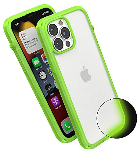 Catalyst Influence Case iPhone 13 Pro Max Glow-In-The-Dark - Kompatibel, Kabelloses Laden, Erhöhte Kanten, Sturzfest, Integrierte Schlüsselband Befestigung, Kameraschutz