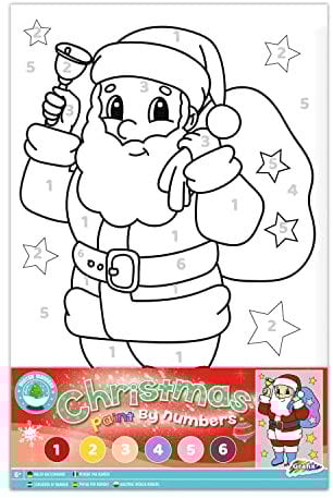 XMAS Canvas Schilderen op Nummer - Kerstman