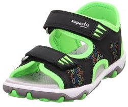 Superfit Mike 3.0 Sandale, Noir/Vert Clair 0000, 33 EU