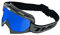 TWO-X Cross-Brille - Motocross-Brille mit verspiegeltem blauen Glas - Kratzfeste Motorrad-Brille - Enduro & Downhill - Modell Race - grau
