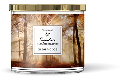 Woodbridge Duftkerze im Glas mit Deckel | Silent Woods | Duftkerze Holzig | Kerzen 3 Docht | Kerzen lange Brenndauer (40h) | Geschenk für Frauen