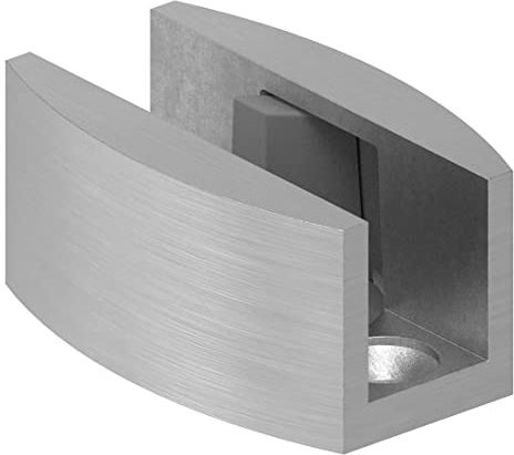STEINBACHER© | Edelstahl Bodenführung für Glasschiebetür, für Glas 8-12mm, V2A