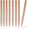 TIESOME 8pcs Slim Kugelschreiber, 1mm einziehbare schwarze Tinte Stifte Klick Kugelschreiber Gel Tinte Stiftfür Hochzeit Business Office Studenten Lehrer (Rose gold)