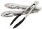 Wiltshire Classic Mini Kitchen Tongs 13cm, Set of 3, Cooking & Serving, Salad, Heat Resistant Utensil, Non-Stick, Non-Scratch, 1 x Non-Scratch Head, 2 x Stainless Steel, 13x11x3cm, Silver & Black