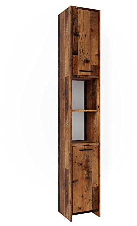 Vicco Mobile bagno alto Kiko, Rovere rustico, 30 x 190 cm