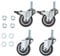 bowarepro 4 Lenkrollen mit Bremse 38mm Rollen für Möbel M8 Möbelrollen mit Gewinde 2 Rollen mit Bremse 22kg pro Rolle (M8)