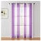 Homxi Vorhänge aus Tüll 2er Set 2 x 137Wx274L cm,Vorhänge Transparent Tüll Lila Weiß Transparente Streifen Ösen Vorhang