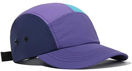 Clakllie Quick Dry Running Cap 5 Panel Cap Herren Schnell Trocknende Laufen Outdoor Hut Sommer Atmungsaktive Kappe Schirmmütze Basecap Performance Baseballkappe,ABC01-Purple