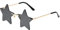 YUELUQU Vintage Mode Lustige Festival Sonnenbrillen Metall Rahmenlose Frauen Herren Punk Party Gläser (Stern-schwarz)