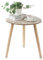 Hanobe Beistelltisch Rund Tisch Holz: Braun Kleiner Balkon Beistelltische für Wohnzimmer mit 3 Holzbeine Braune Klein Boho Couch Tische fürs Garten, 45cm