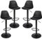 RELOVE 4X Taburetes de Bar Regulable en Altura Taburetes Altos Cocina Paquete de 4 Taburete de Oficina Giratorio en Cuero Sintético+Plástico Sillas Bar Cocina con Reposapiés & Respaldo