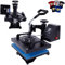 BJTDLLX Transferpresse Tassenpresse 5 in 1 Upgrade Hitzepresse Becher Kacheln Metalltafel Teller T-shirt Textilpresse, 900W Heat Press Heißpresse mitLCD-Temperatur & Zeitcontroller, 23x30cm Heizplatte