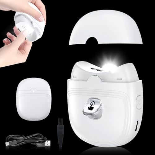 Coupe-Ongles électrique Automatique Coupe Ongles Automatique Avec Lumière, Ciseaux à Ongles Automatique électrique USB, Portable Coupe Ongles Electrique, Coupe-Ongles électrique Rechargeable