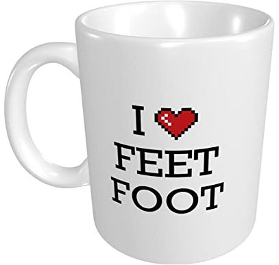 peiyeety Mugs for Men I Love Feet Foot Mug Funny Gifts Funny Cofffee Mug