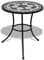 ShCuShan Bistrotisch Mosaik 60 cm x 60 cm x 70 cm Schwarz Weiß Outdoor