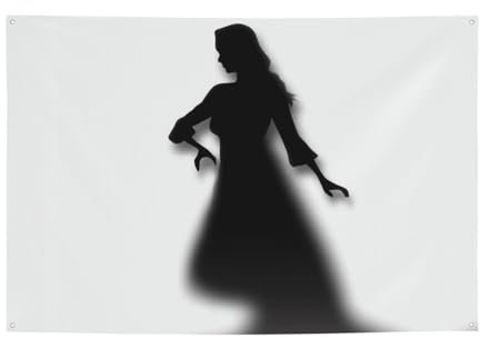 The Shadow of Woman Silhouette Banner Party Decor Hintergrund Banner Geburtstag Party Fotografie Hintergrund Dekorationen Indoor Outdoor Wanddekoration Banner Party Supplies Favors 71 x 47 Zoll