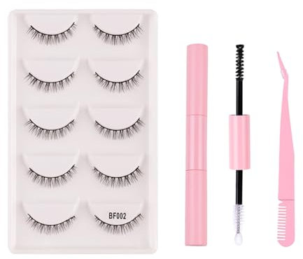Wimpern Extensions Eye Lashes Set - Lashes Natürlich Set Eyelash Extensions Falsche Wimpern 5 Paare 3D Lashes Künstliche Set Eyelashes Extension Natürlich B5206