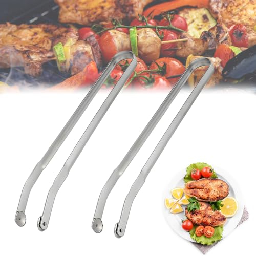 Pince Retourne Saucisse,2 Stück BBQ Würstchen Wendezange,Pince Barbecue Grill Up,Pince Barbecue Longue,Pince Barbecue Roulette,Pince à Grillade Roulette,Pince à Retourner les Saucisse BBQ