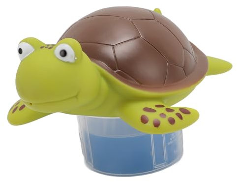 Pool-Chlor-Schwimmer, Schildkröten-Flamingo-Chlor-Schwimmer, Verstellbare Freigabe, Leicht zu öffnender Schwimmender Chlor-Spender, Pool-, Aufblasbarer (Green)