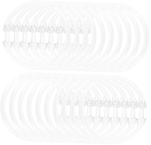 Beatifufu 20pezzi Anelli Doccia Trasparenti in Acrilico Ganci Scorrevoli per Tende da Doccia e Finestra Resistente e Facile da Installare Adatti Bastoni da Standard