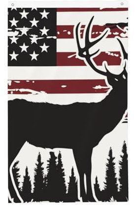 Banderas americanas para exteriores, bandera americana vintage de 3 x 5 pulgadas, impresión de doble cara con ojales de latón para decoración de interiores y exteriores, bandera de Estados Unidos