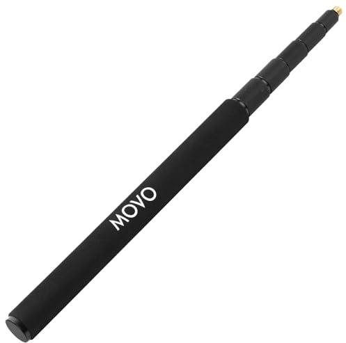 Movo CMP-17 Professional Aluminum Boom Pole for Shotgun Microphones – Compatible with Rode NTG Series, Sennheiser MKE600, Audio-Technica AT875R & More