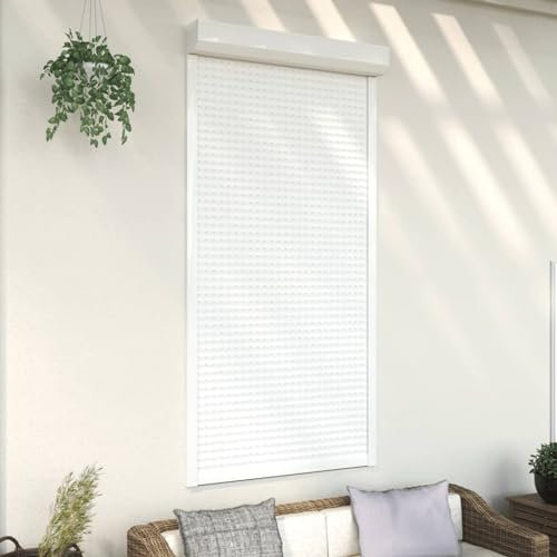 Tidyard Volet Roulant Aluminium 110x220 cm Blanc Style A