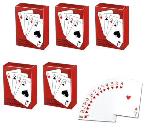 SZSMW 5 Mini Kartenspiel - Mini Spiel - Miniatur Kartenspiel - Geeignet FüR Verschiedene AktivitäTen, Perfekt FüR Tischspiele, AusflüGe Im Freien, Picknicks, Familienspiele
