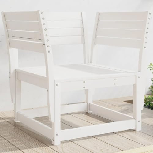 LLEZKBR Furniture Select-Gartenstuhl Weiß Massivholz Kiefer