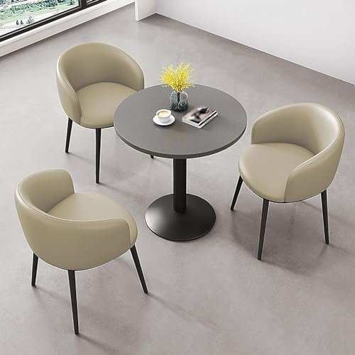 Clubtisch für Büroempfangsräume, kleine Konferenztische, rundes Möbelset mit Tisch und Stühlen, kombinierte Verhandlungs Besprechungstische, platzsparend, für Familienwohnung