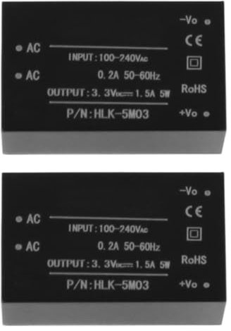 Tiardey Lot de 2 Mini modules d'alimentation 220 V à 5 V, convertisseur de Puissance isolé CA à CC