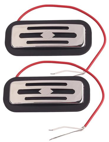 2 Stück Vintage Toaster Humbucker Tonabnehmer mit schwarzer Abdeckung für Hofner Gitarre
