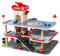 Wooden Toy Garage for Children 3+ Years with Cars Kids Car Ramp Parking 3 Level Car Park Gift Playset with Lift and Road Signs