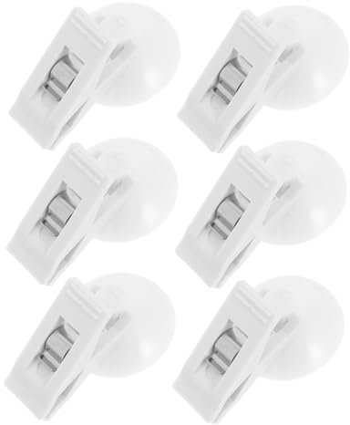 VILLCASE 6Pcs Multipurpose Suction Cup Clips Strong Small Suction Cups for Car Windscreen Parking Tickets Fridge Notes Holder and Window Display