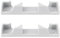 LT Easiyl Lot de 2 gâches de verrouillage compatibles avec fenêtres de toit Velux 025116 - En plastique - Gris