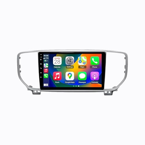 9 Android 15 Pantalla Táctil Radio 2 DIN Coche Pantalla para KIA Sportage 4 QL 2019-2021 con Enlace Espejo/GPS/FM/BT/Ventilador de refrigeración/Reproductor Multimedia(2+32G)