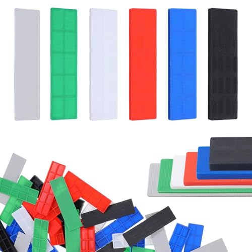 120 Pcs Plastic Spacers 100 x 28 mm x 1-6 mm, Plastic Packers and Shims | Packing Shims DIY Packers Glazing Tile Spacers for Window Installation, Door Levelling, Tile Installation and Floor Laying
