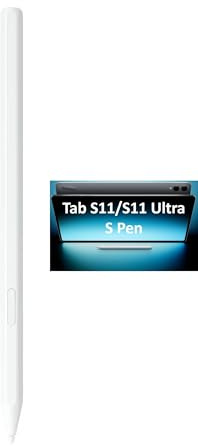 Tab S11 S Pen Replacement for Samsung Galaxy Tab S11/S11 Ultra All Versions Tab S11 Ultra Stylus Pen +Tips/Nibs (White)