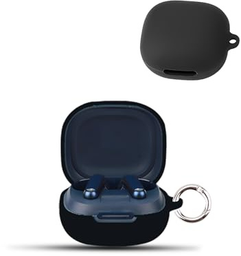 for soundcore P40i by Anker Wireless Earbuds,daunke Soft Silicone Protective Cover,Case with Round buckle,Full Protection,Black