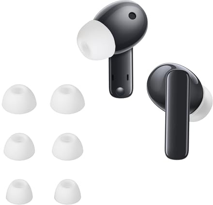 kwmobile 6X Silikonaufsätze für Huawei Freebuds 5i - Ersatz Ohrstöpsel in 3 Größen - Ear Tips für In-Ear Kopfhörer - Zubehör Ersatzpolster in Weiß
