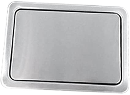 PawwJoy Einbau Müllabdeckung Edelstahl Schwingklappe 23x16.4 cm für Küche Badezimmer Mülleimer