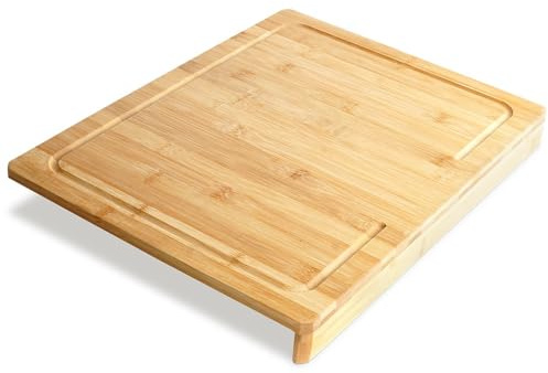 Vilde Schneidebrett aus Bambus mit Griff 45x35 cm Schneide- und | Servierbrett Küchenbrett Holz Natürliche Optik Stabil Langlebig
