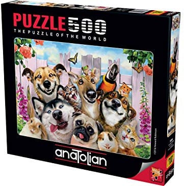 Anatolian 500 piece jigsaw puzzles - jigsaw puzzles for adults 500 pieces PET SELFIE is ideal as gifts for the whole family and the jigsaw 500 pieces for adults is made of ESKA BOARD