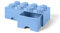 LEGO Brick with 8 Knobs and 2 Drawers Light Royal Blue - Storage Box LEGO Toys Desk Drawers and Office Supplies Stackable Storage Box Home Decoration